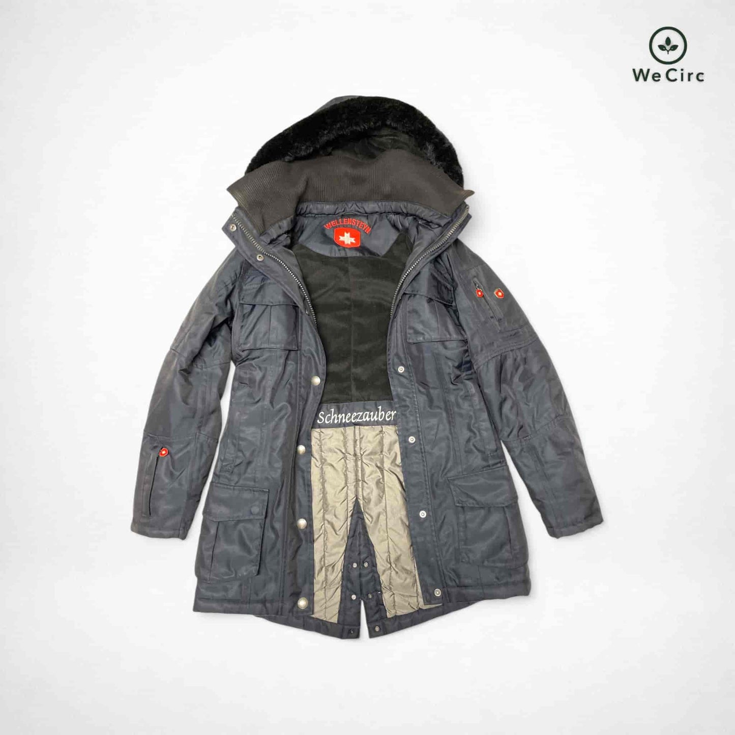 Schneezauber Parka Blau XS - Detailansicht