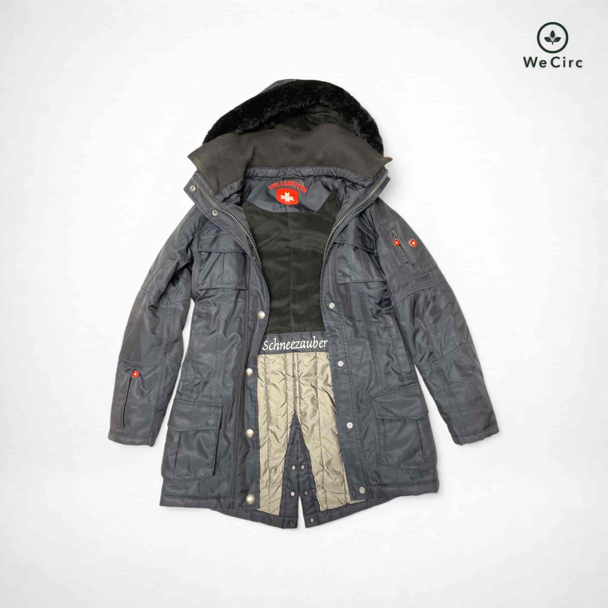 Schneezauber Parka Blau XS - Detailansicht
