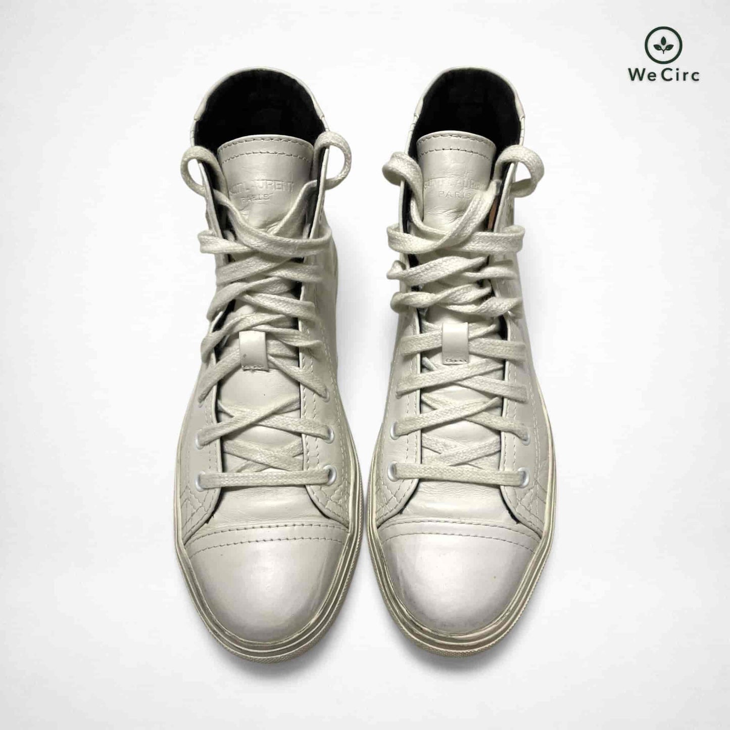 Bedford Distressed High-Top-Sneaker Weiß 39 - Detailansicht