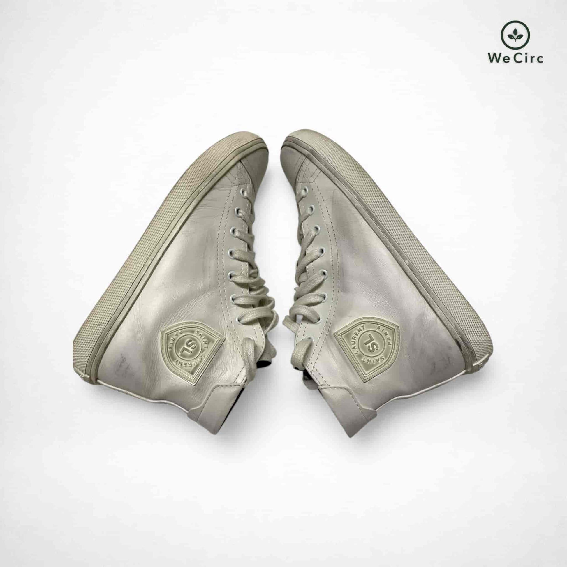 Bedford Distressed High-Top-Sneaker Weiß 39 - Detailansicht