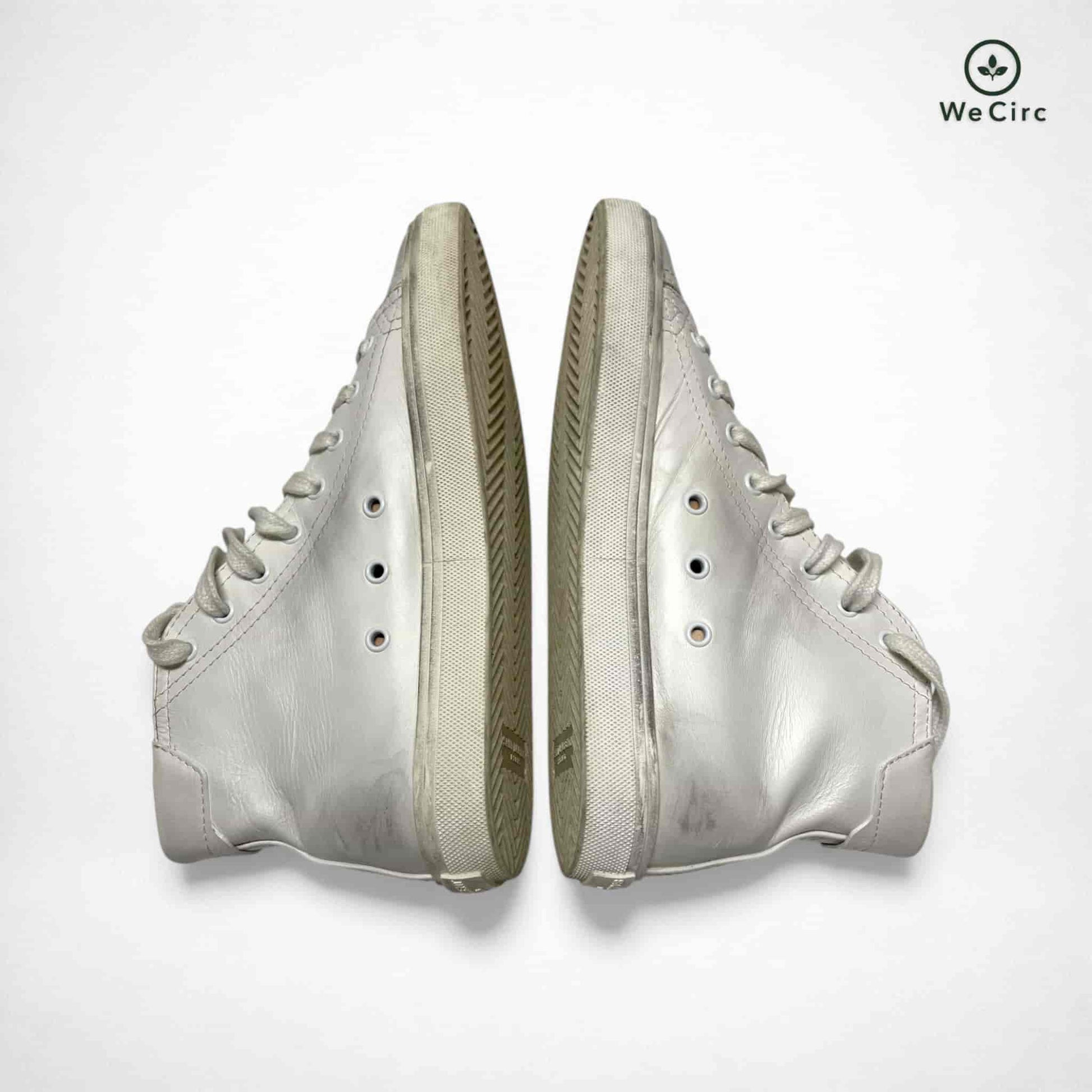 Bedford Distressed High-Top-Sneaker Weiß 39 - Detailansicht