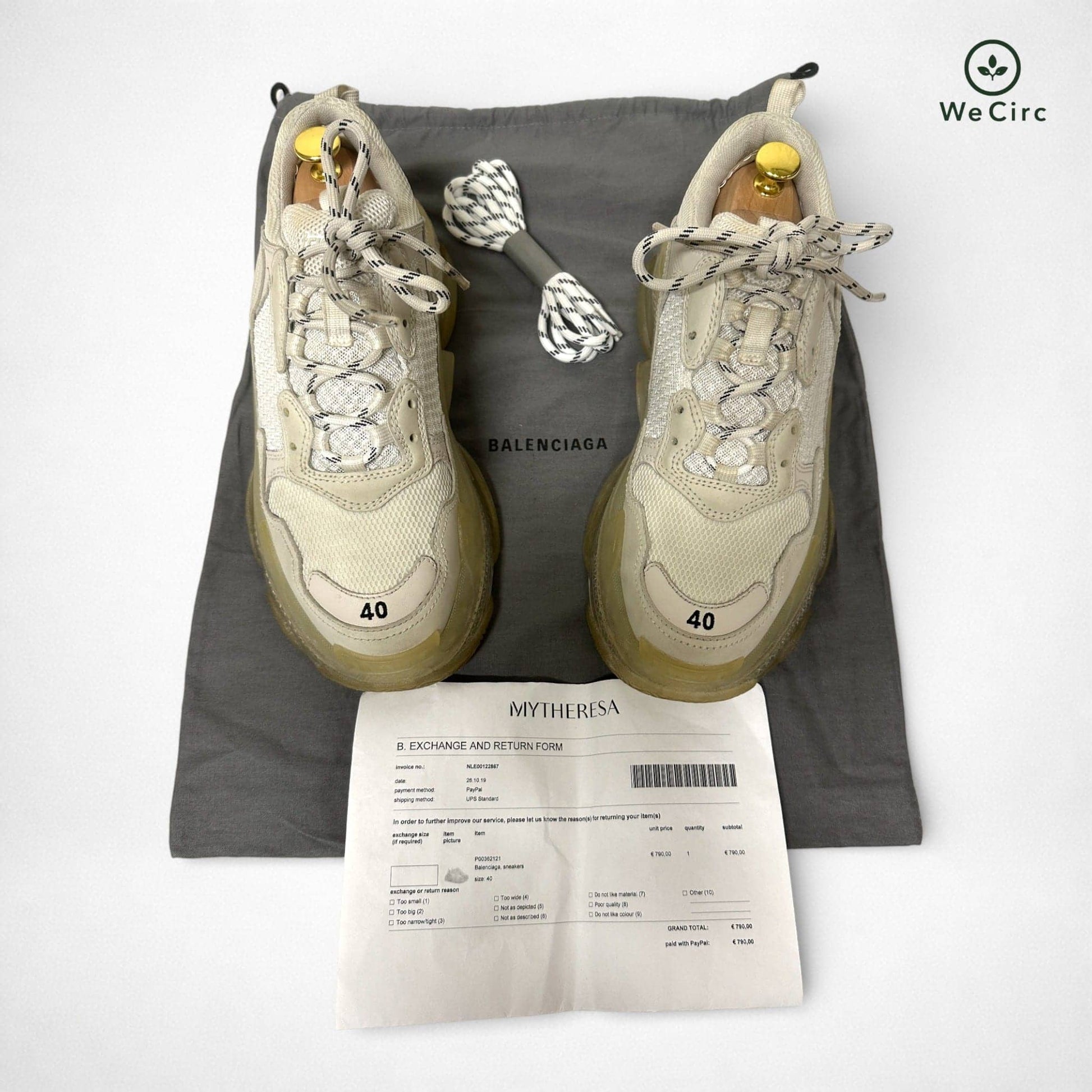 Triple S Sneaker Weiß 40 - Hauptansicht