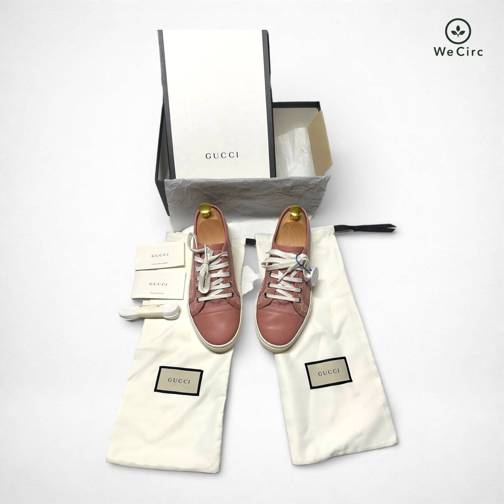 Canvas Monogram Low Top Sneaker Rosa 36.5 - Hauptansicht