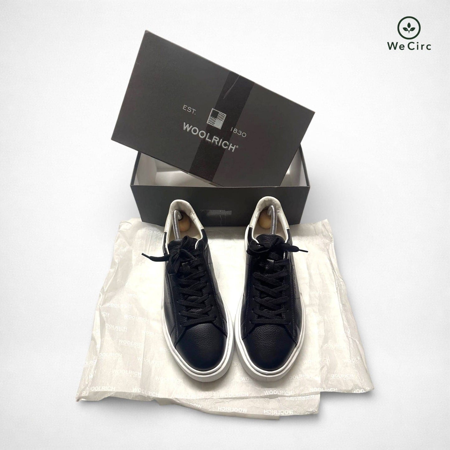 Leder Low Top Sneaker Schwarz 39 - Hauptansicht