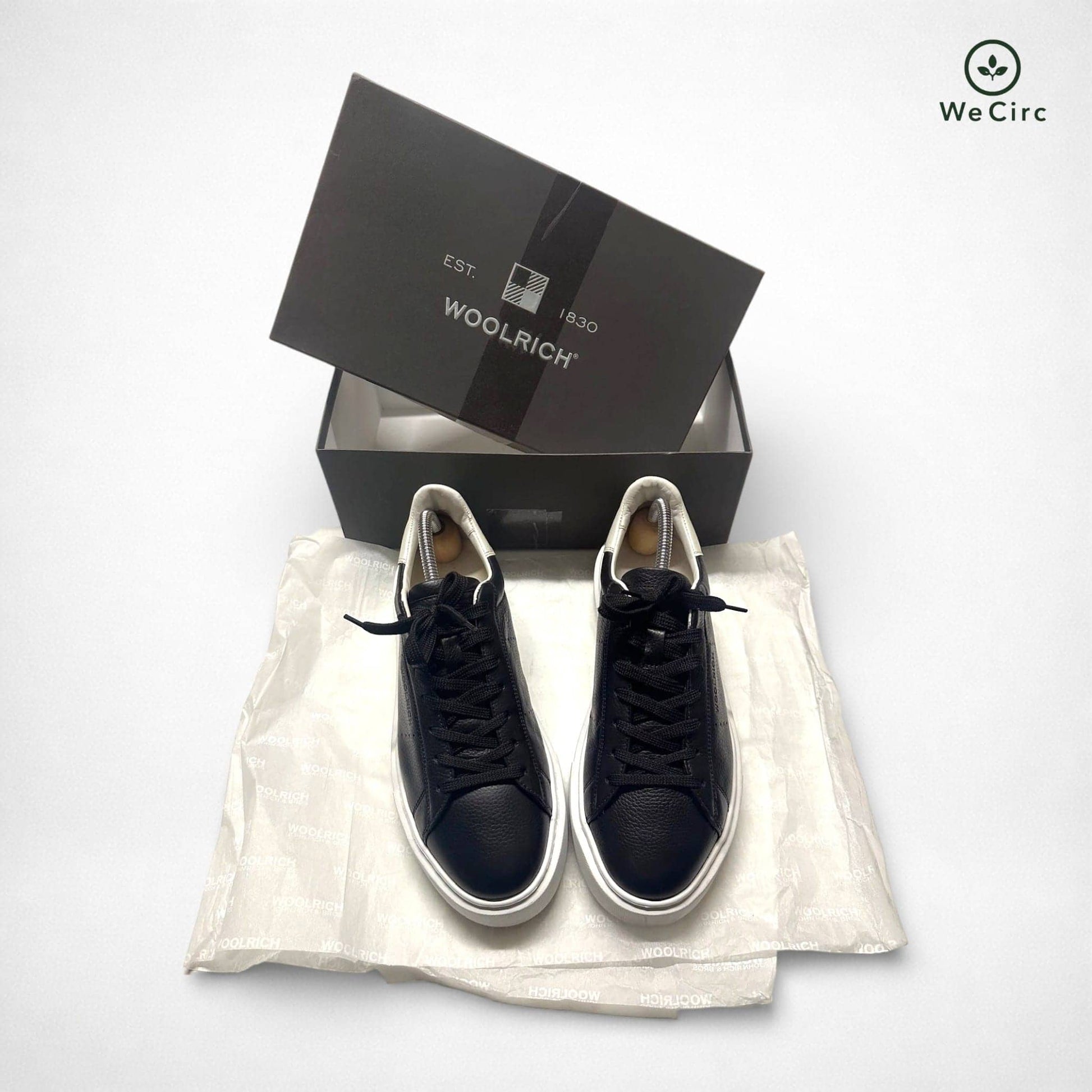 Leder Low Top Sneaker Schwarz 39 - Hauptansicht