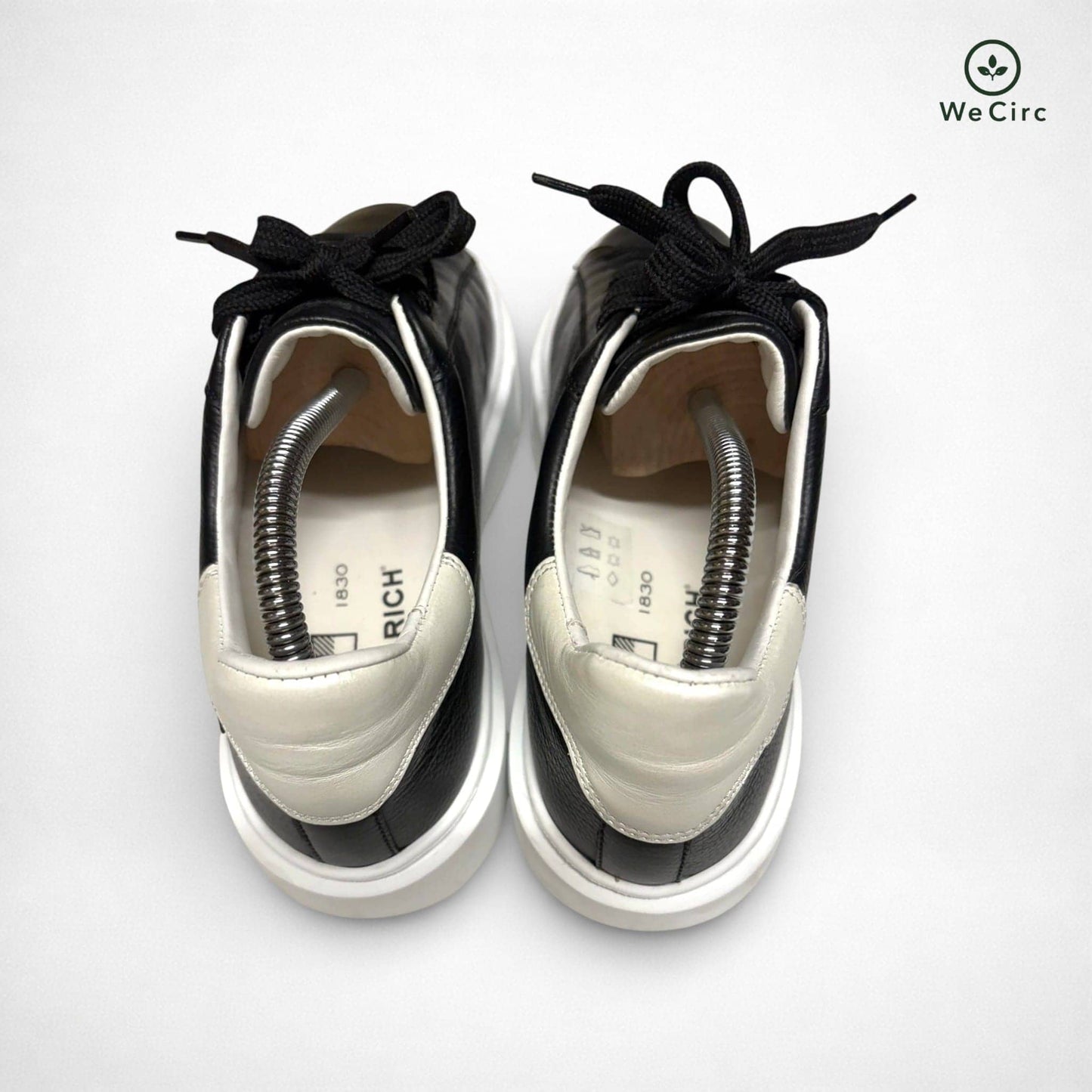 Leder Low Top Sneaker Schwarz 39 - Detailbild