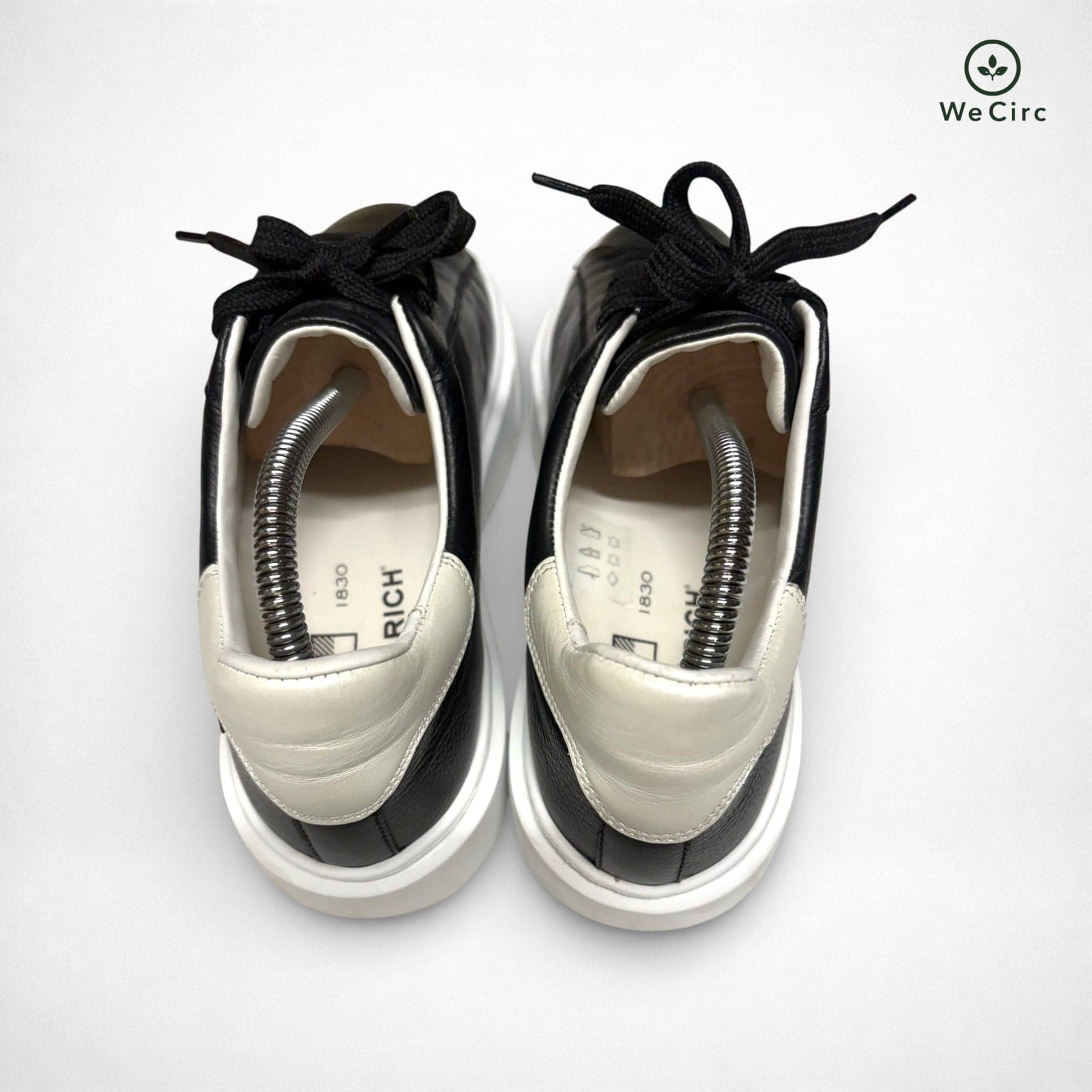 Leder Low Top Sneaker Schwarz 39 - Detailbild