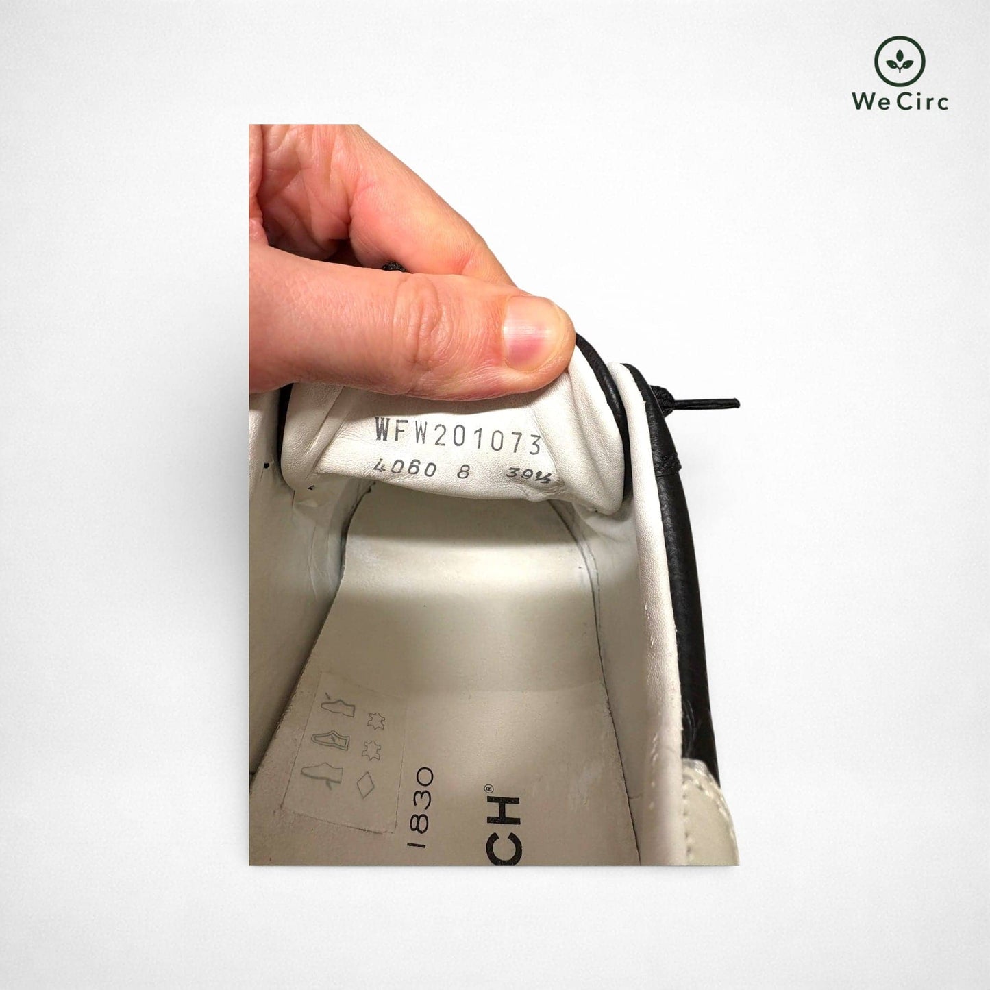 Leder Low Top Sneaker Schwarz 39 - Detailbild