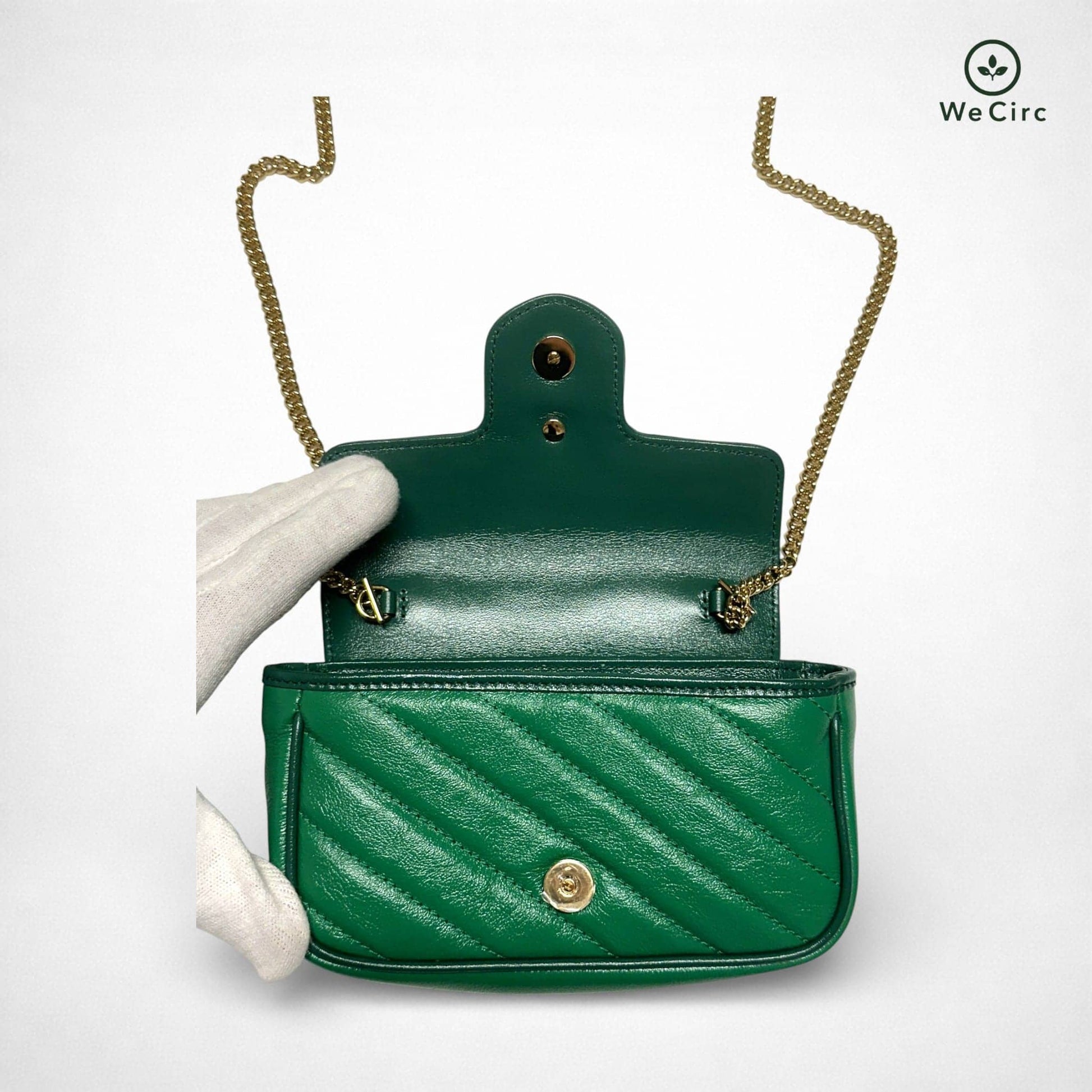 Marmont Mini Schultertasche Grün - Detailbild