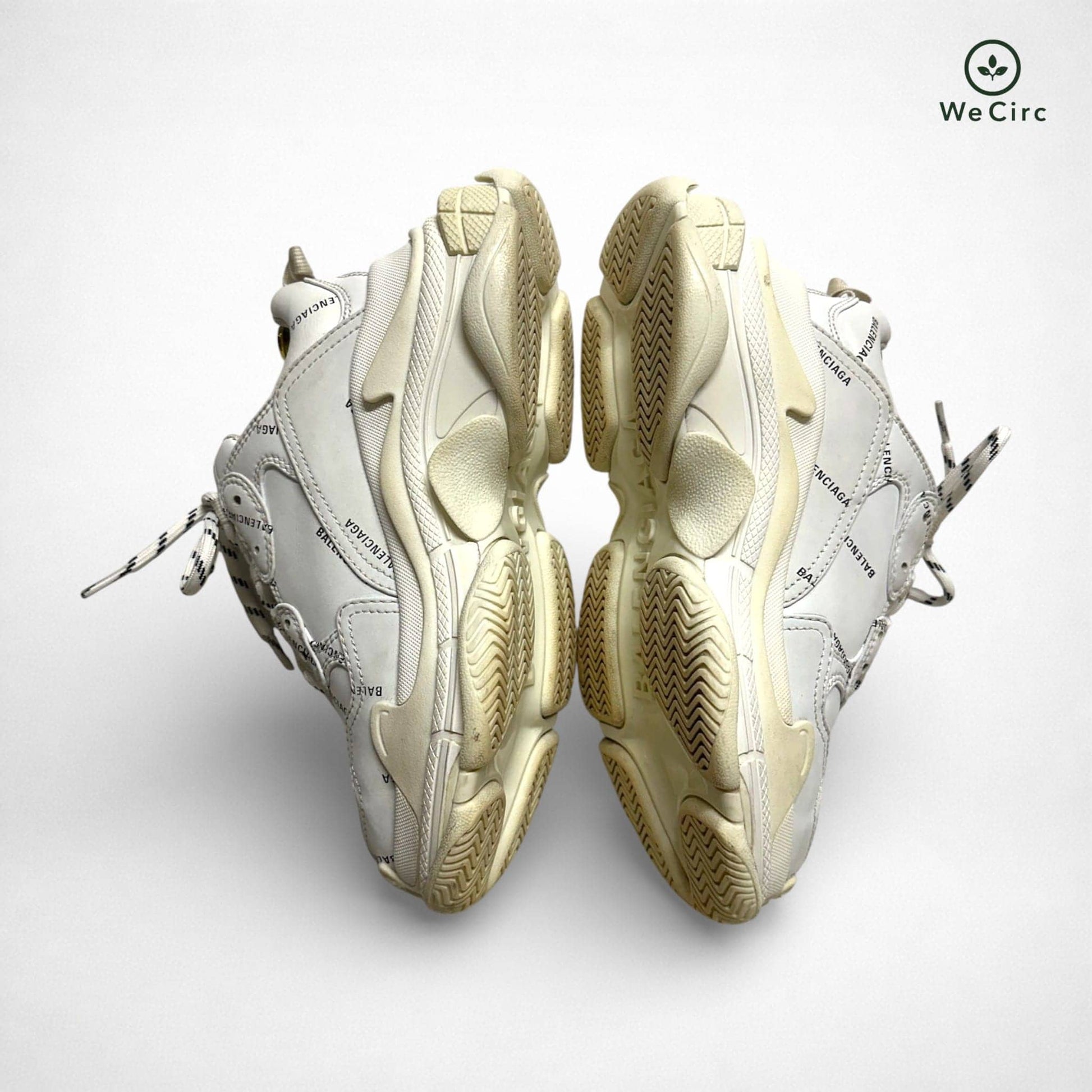 Triple S Logo Print Sneaker Weiß 37 - Detailbild