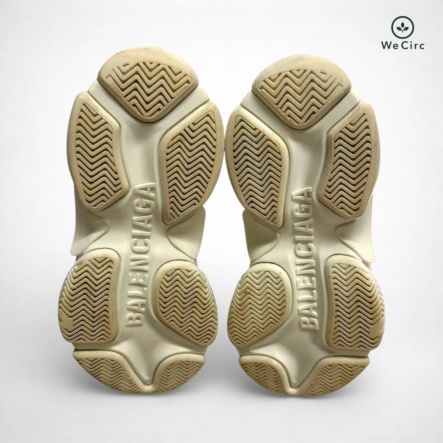 Triple S Logo Print Sneaker Weiß 37 - Detailbild