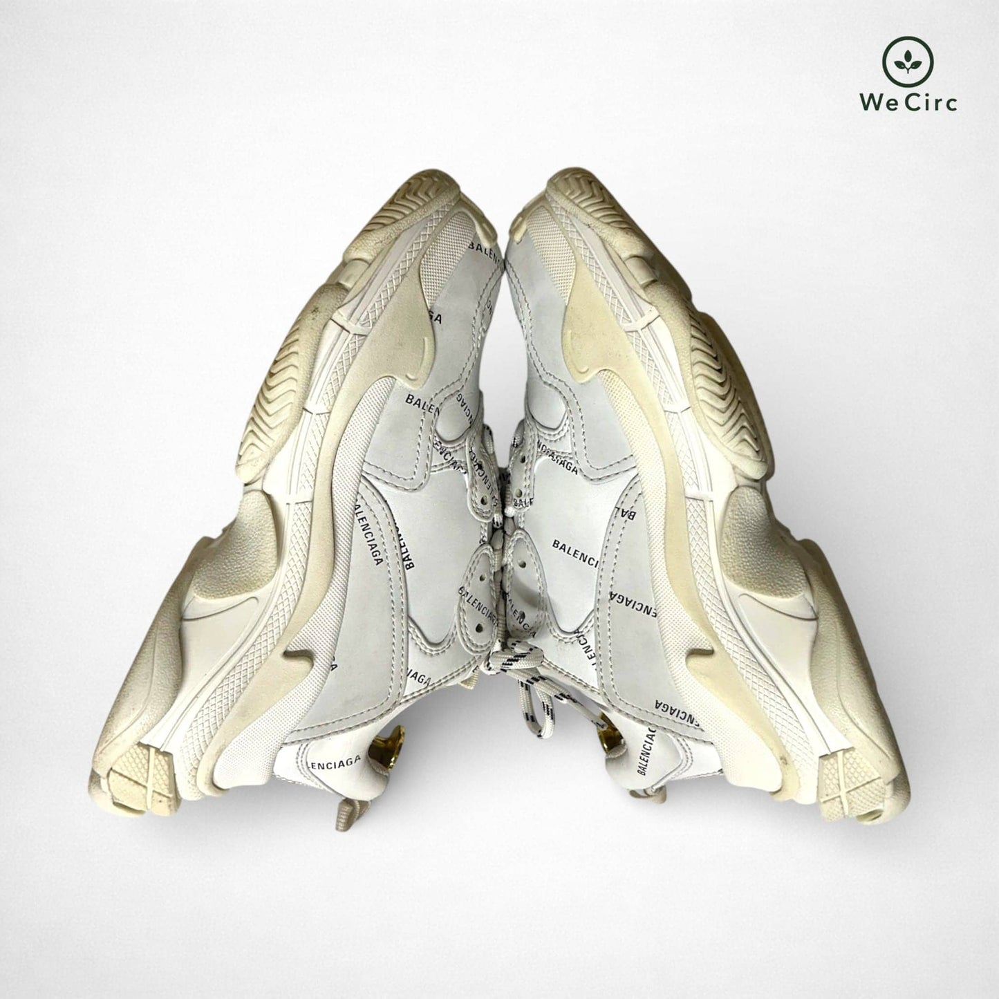 Triple S Logo Print Sneaker Weiß 37 - Detailbild