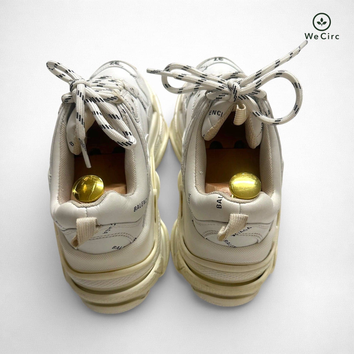 Triple S Logo Print Sneaker Weiß 37 - Detailbild