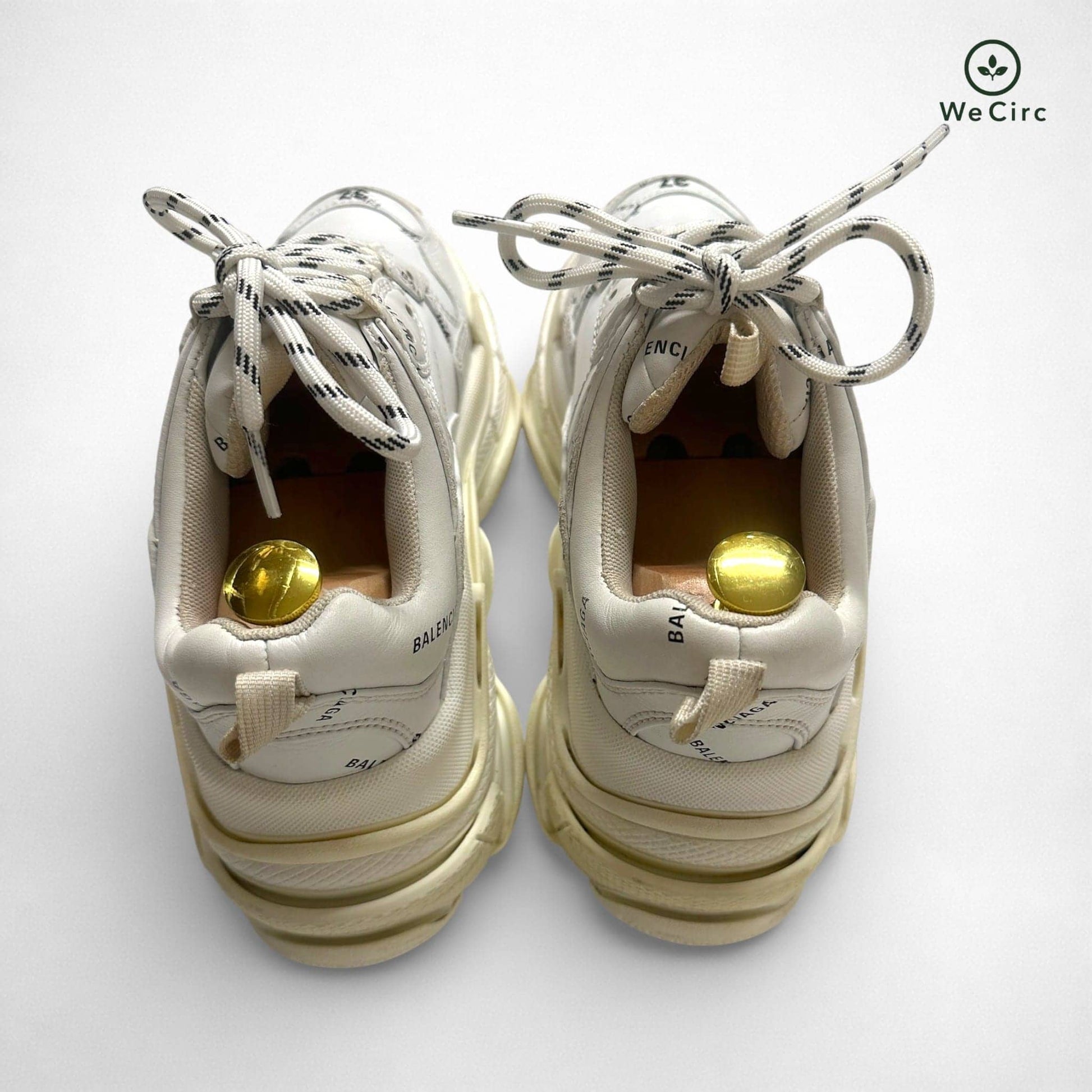 Triple S Logo Print Sneaker Weiß 37 - Detailbild