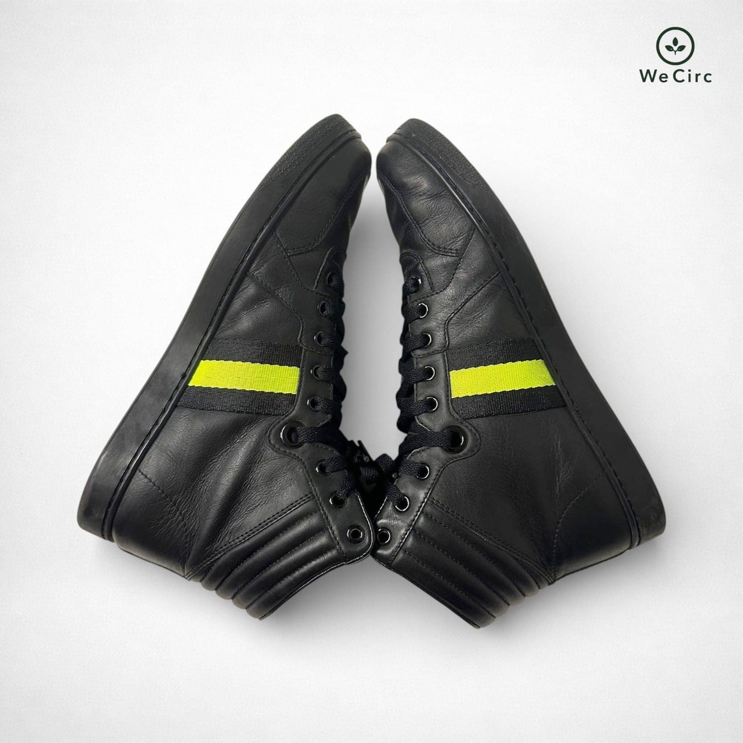 Coda Neon Stripe Leather High Top Sneaker Schwarz 40 - Detailbild