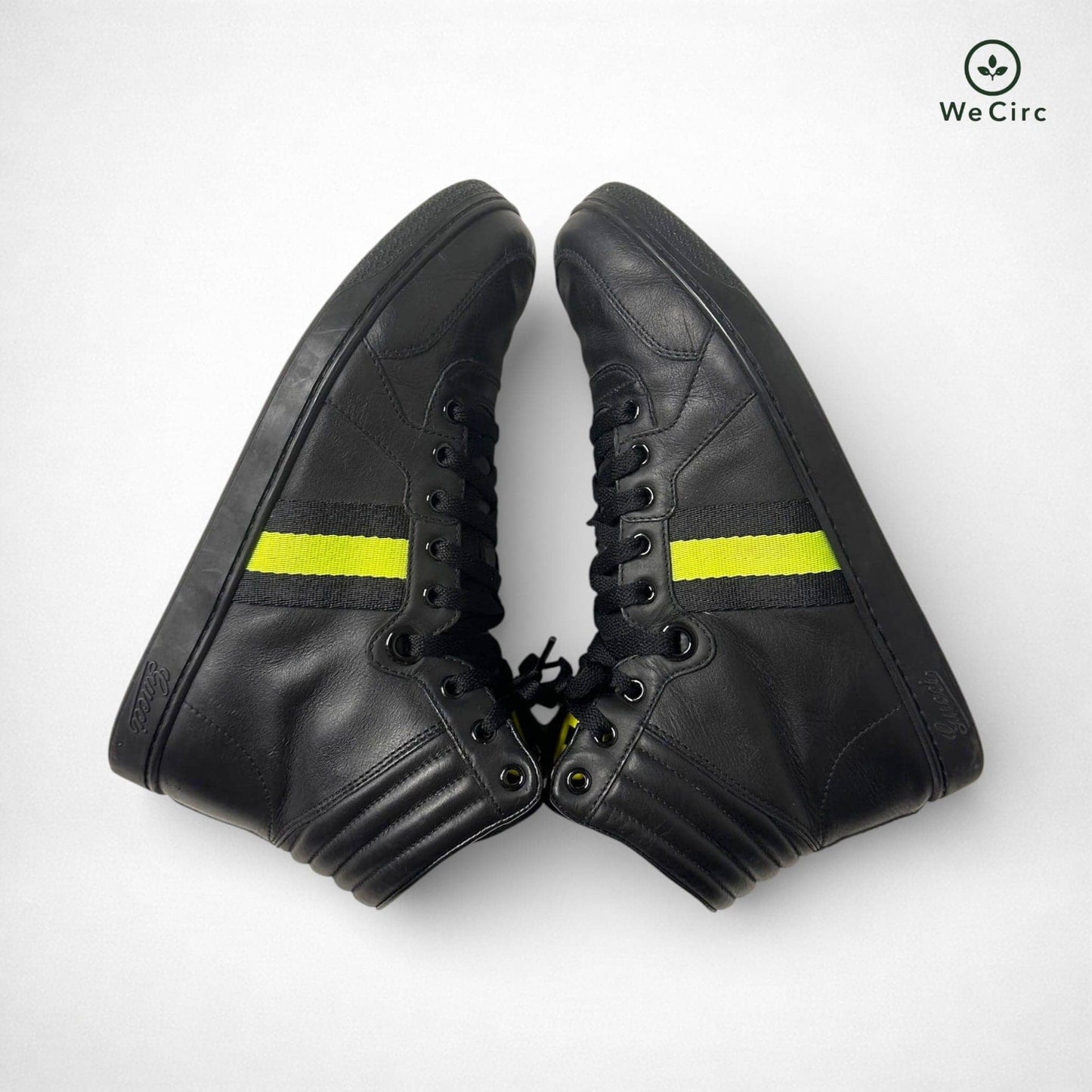 Coda Neon Stripe Leather High Top Sneaker Schwarz 40 - Detailbild